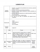 Lesson plan. Teaching Objectives