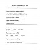 Encuesta: Educación para la salud.