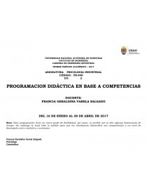 PROGRAMACION[a] DIDÁCTICA EN BASE A COMPETENCIAS. Página 1