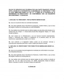 POLIZA DE SERVICIOS QUE CELEBRAN POR UNA PARTE FRANCISCO AGUILAR SOTO, A QUIEN EN LO SUCESIVO SE LE DENOMINARÁ “EL PRESTADOR”