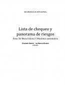 Lista de chequeo y panorama de riesgos.