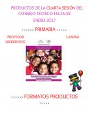 PRODUCTOS DE LA CUARTA SESIÓN DEL CONSEJO TÉCNICO ESCOLAR