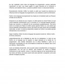 Python como lenguaje de programación fue creado por el holandés Guido van Rossum