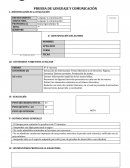 PRUEBA DE LENGUAJE Y COMUNICACIÓN