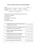 HOSPITAL DE ESPECIALIDADES “DR. BELISARIO DOMÍNGUEZ”