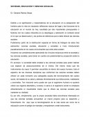 SOCIEDAD, EDUCACION Y CIENCIAS SOCIALES