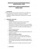 ANÁLISIS DE UN CASO DE CONTROVERSIA PÚBLICA / CONFLICTO SOCIAL / CRISIS