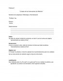Práctica # “Cuidado de los Instrumentos de Medición ”