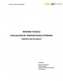 EVALUACION DE TEMPERATURAS EXTREMAS *EMPRESA METALURGICA*