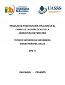 TRABAJO DE INVESTIGACIÓN APLICADO EN EL CAMPO DE LAS PRÁCTICAS DE LA ASIGNATURA DE PEDIATRIA TÉCNICO SUPERIOR EN ENFERMERÍA
