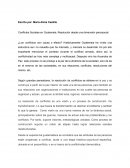 ENSAYO Conflictos Sociales en Guatemala, Resolución desde una dimensión psicosocial.