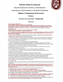 Cuestionario economía Para la actividad 1, PRODUCCIÓN. Página 1