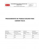 PROCEDIMIENTO DE TRABAJO SEGURO PARA CAMION TOLVA