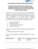 Acta de cierre de la invitacion y apertura de propuestas