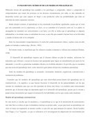 FUNDAMENTOS TEÓRICOS DE LOS MODELSO PEDAGÓGICOS