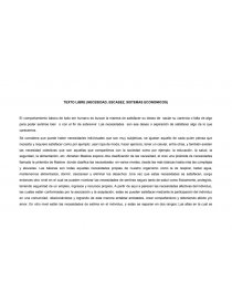 TEXTO LIBRE (NECESIDAD, ESCASEZ, SISTEMAS ECONOMICOS). Página 1