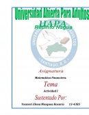 Matemática financiera. EXPLICA LA DIFERENCIA ENTRE UNA ECUACION Y UNA INECUACION