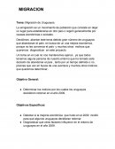 Tema: Migración de Uruguayos.