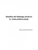 Desafíos del liderazgo social en la crisis política actual