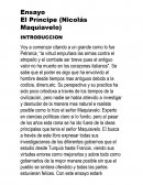 Ensayo El Príncipe (Nicolás Maquiavelo)