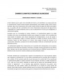 Ensayo cambio climatico concecuencia presente y futuras