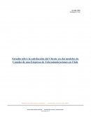 Estudio sobre la satisfacción del Cliente en dos modelos de Canales de una Empresa de Telecomunicaciones en Chile
