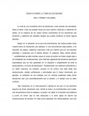 ENSAYO SOBRE LA TOMA DE DECISIONES WILLY FERNEY VELANDIA