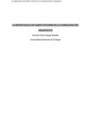 La Importancia de Saber Escribir en la Formacion del Arquitecto