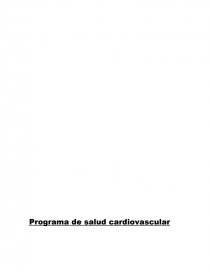 Programa de salud cardiovascular. Página 1
