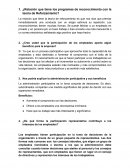 ¿Relación que tiene los programas de reconocimiento con la teoría de Reforzamiento?