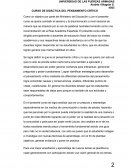 CURSO DE DIDÁCTICA DEL PENSAMIENTO CRÍTICO