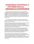 INGENIERIA INDUSTRIAL Y CONTRIBUCION AL DESARROLLO SOSTENIBLE