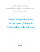 Optimizacion no lineal UNIVERSIDAD EXPERIMENTAL POLITECNICA DE LA FUERZA ARMADA NACIONAL (UNEFA)