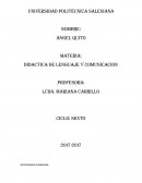 DIDACTICA DE LENGUAJE Y COMUNICACION