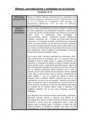 Dilemas, contradicciones y variedades en la inclusión