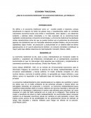 ¿Qué es la economía tradicional? A la economía tradicional, ¿le interesa el ambiente?