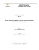 DESCRIPCIÓN DE UNIDAD PRODUCTIVA “DEPARTAMENTO ADMINISTRATIVO NACIONAL DE ESTADISITICA “DANE”