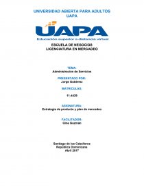 Tarea Administracion de ventas. Estrategia de producto y plan de mercadeo. Página 1