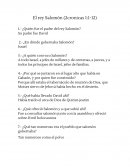 Cuestionario El rey Salomón (2cronicas 1:1-12)