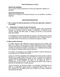 Trata de personas en el Perú. Modalidades. Página 1