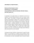 Aprendizaje de un segundo idioma