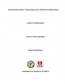 ENTIDADES DE CONTROL Y REGULADORAS DEL TRANSPORTE INTERNACIONAL LOGISTICA INTERNACIONAL