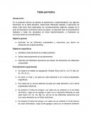 Tabla periodica. Objetivo general