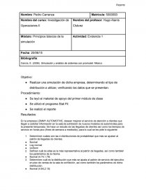Principios básicos de la simulación. Página 1