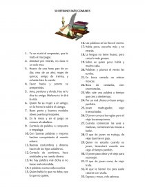 50 refranes más comunes. Página 1