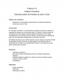 Practica nº 8 Análisis Volumétrico Disolución patrón de hidróxido de sodio 0,1Eq/l