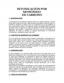 INTOXICACIÓN POR MONÓXIDO DE CARBONO