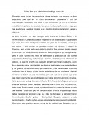 Cómo fue que Administración llego a mi vida