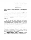 DEMANDA DE: AMPARO INDIRECTO ARRESTO CON DETENIDO