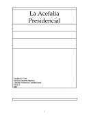 La Acefalía Presidencial